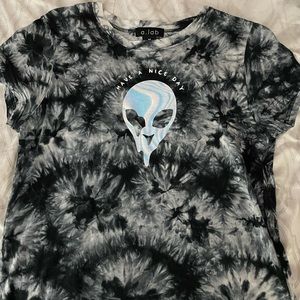 Tie-die ‘Have a nice day’ alien t-shirt
